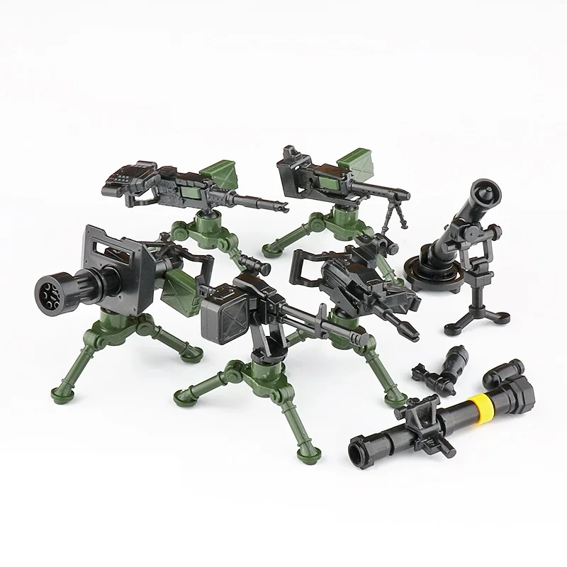 Nsv Heavy Machine Gun Army Swat Police Accessori Per Armi Militari Playmobil City Figures Parts Original Blocks Model Mini Toys