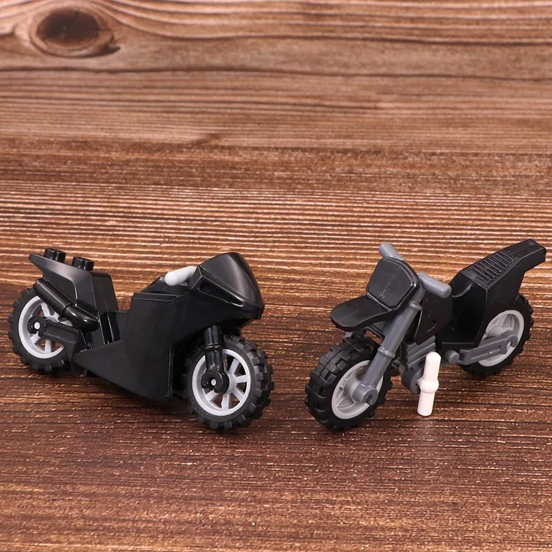 Cross-Country Motorcycle Swat Police Accessori Per Armi Militari Playmobil City Figures Parts Original Blocks Model Mini Toy