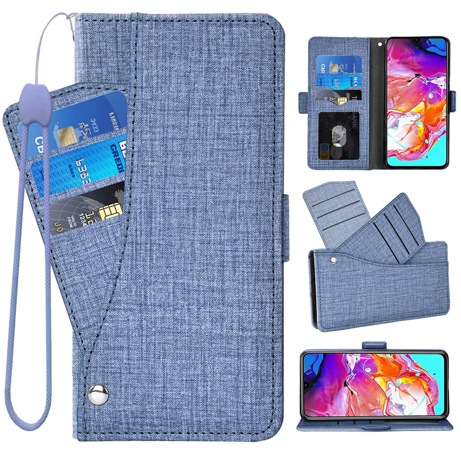 Custodia A Portafoglio In Pelle Magnetica Per Samsung Galaxy J6 2018 J6 Plus J5 Pro J5 2017 J5 2016 J5 2015 Porta Carte Di Credito