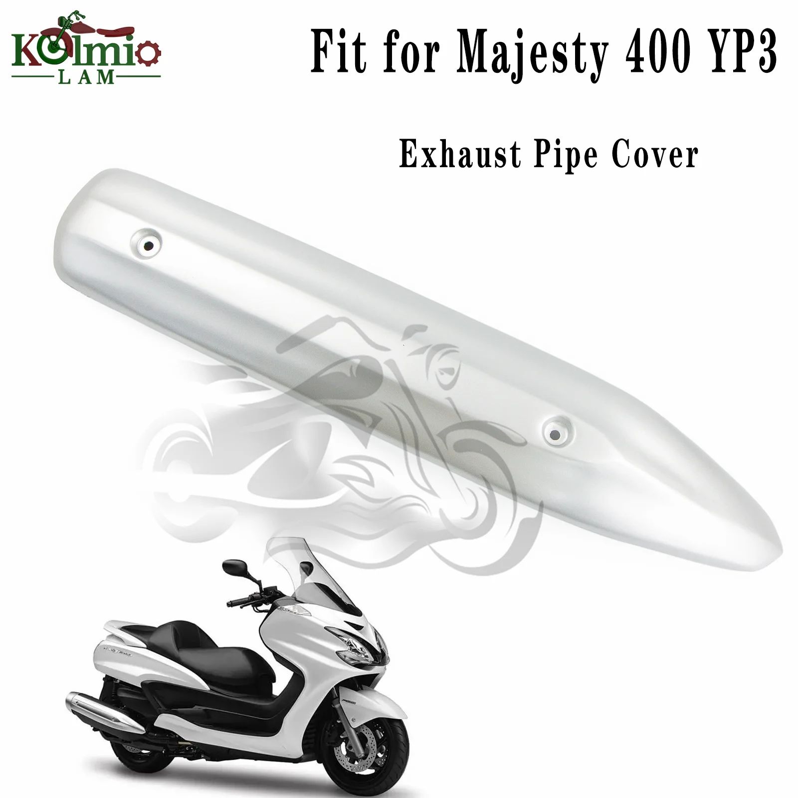 Misura Per Yamaha Majesty 400 Yp3 Yp400 Copertura Del Tubo Di Scarico Del Motociclo Accessori Di Protezione Del Cappuccio Yp 400