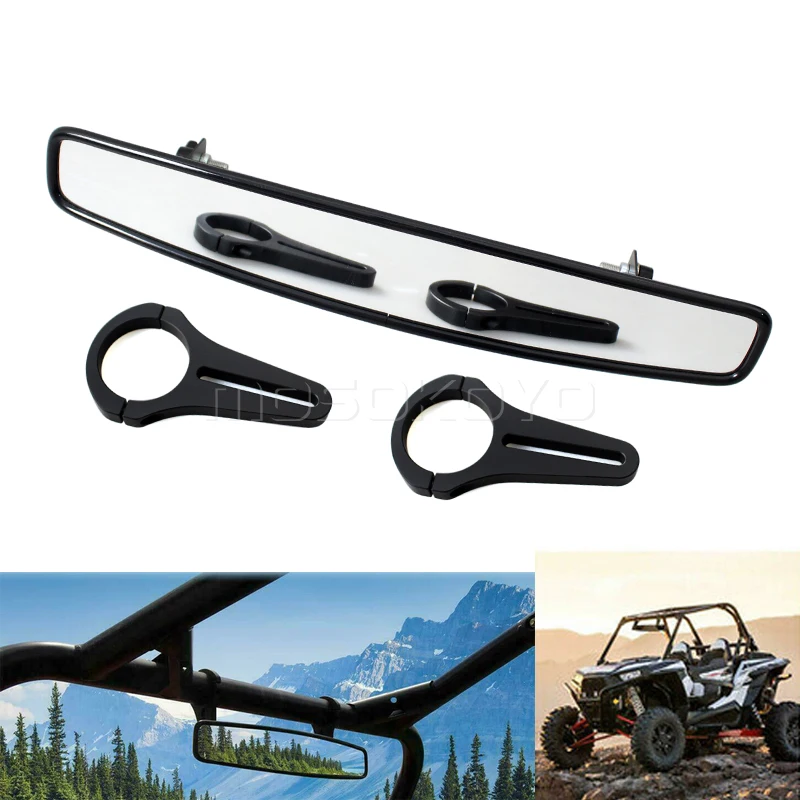 1.75 "Utv Wide Rear View Racing Mirror Per Polaris Rzr Ranger 800 1000 Xp 900 Can Am Maverick X3 Yamaha Rhinos Honda Pioneer