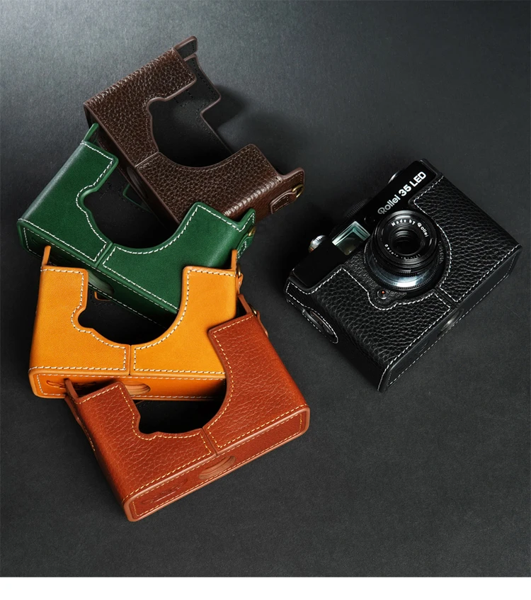 Custodia Per Fotocamera In Vera Pelle Di Vacchetta In Vera Pelle Per Fotocamera Da Lavoro Manuale Per Rollei 35 Led B35 Custodia Protettiva Custodia I