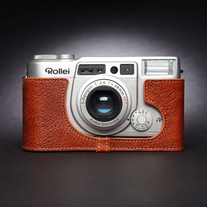 Design Per Rollei Afm35 Fujifilm Klasse W Klasse S Fotocamera Fatta A Mano In Vera Pelle Custodia Per Fotocamera Mezza Borsa