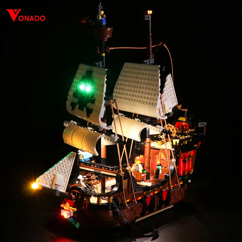 Kit Luci A Led Per Creatore Pirate Ship Toys Set Di Illuminazione Compatibile 31109 (Non Includere Il Modello)