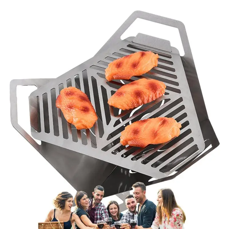 Mini Bbq Grill Rimovibile Mini Bbq Cooking Grill Barbecue Rack Lotus Barbecue Grill Per Campeggio Picnic E Cucina All'Aperto