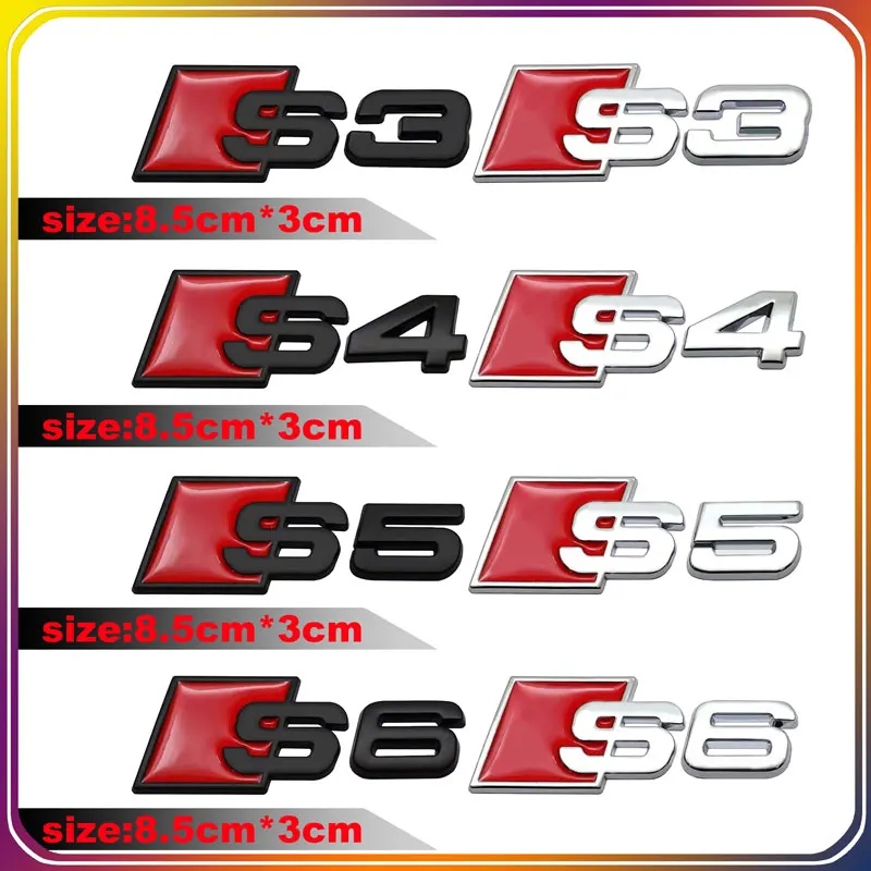 Car Styling Personality Modificato Car Sticker Accessori Tail Badge Decalcomania Per Audi A3 A5 A7 A4 A6 S3 S5 S7 S4 S6