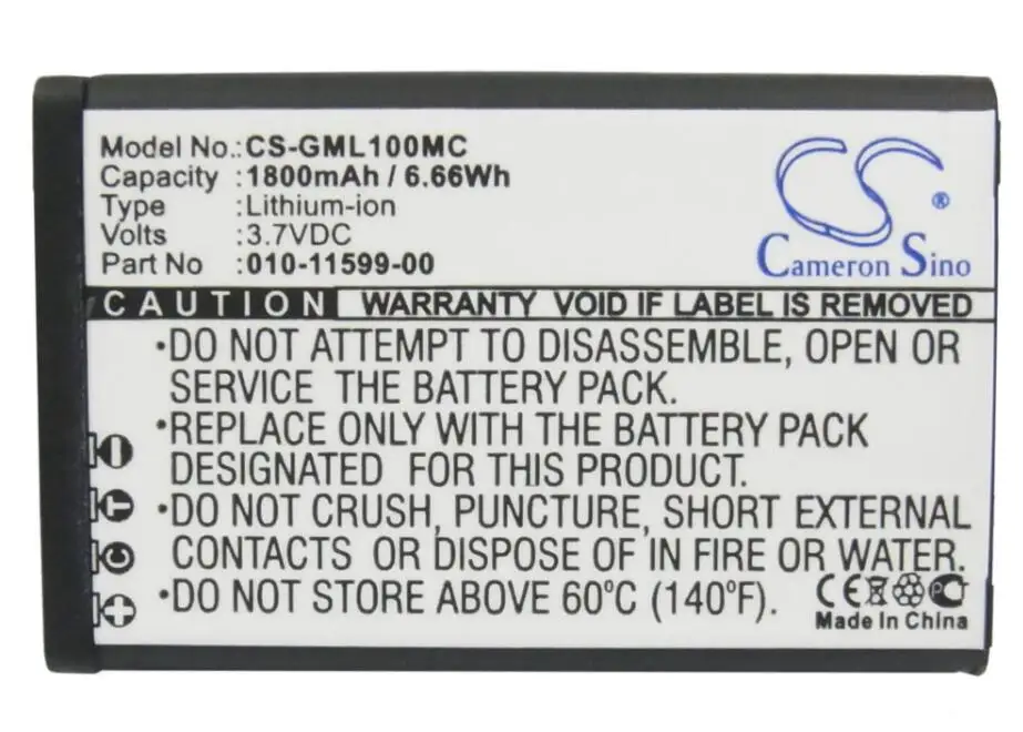 Cameron Sino 1800 Mah Batteria Per Garmin E1Gr E2Grvirbelite Virb Elite Virb Elite Di Azione Di Hd Della Macchina Fotografica 1.4 010-01088 -00 010-11