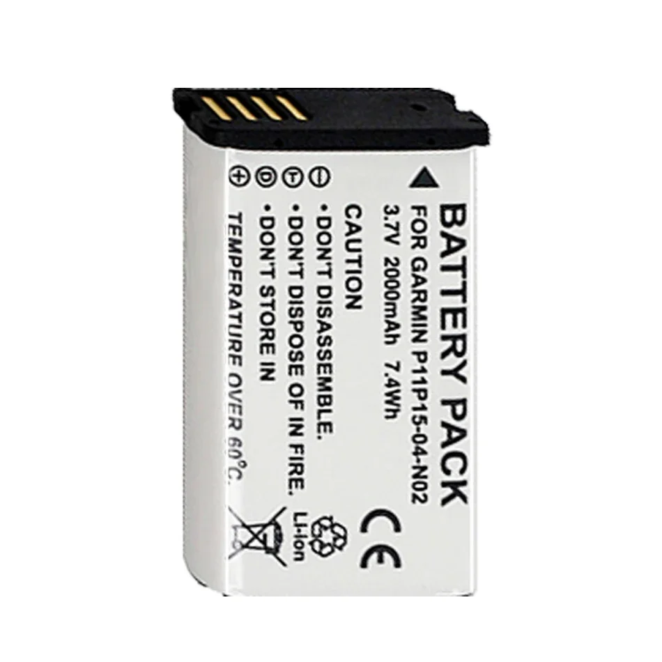 Batteria 2000Mah 361-00053-00 Per Garmin Montana 650 650T 600 Virb Gps