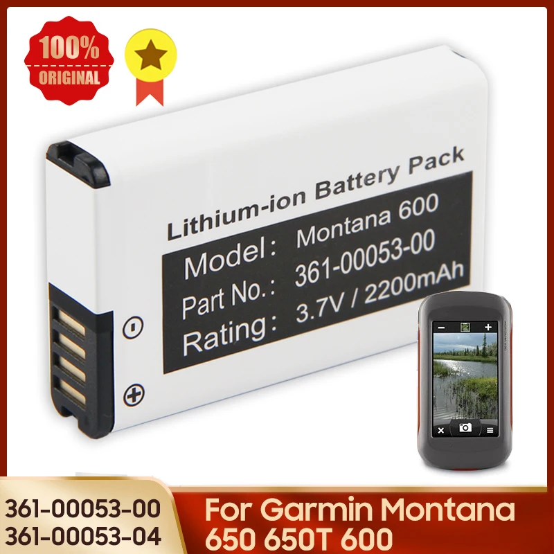 Batteria Di Ricambio 361-00053-04 361-00053-00 Per Garmin Montana 680 650 650T 600 Virb Gps 2000Mah Batteria 3.7V 7.4Wh