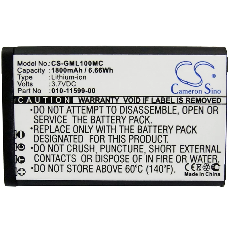 Fotocamera 1800Mah Batteria Per Garmin 010-01088-00 010-11599-00 010-11654-03 Virb Virb Elite Virb Elite Action Hd Camera 1.4