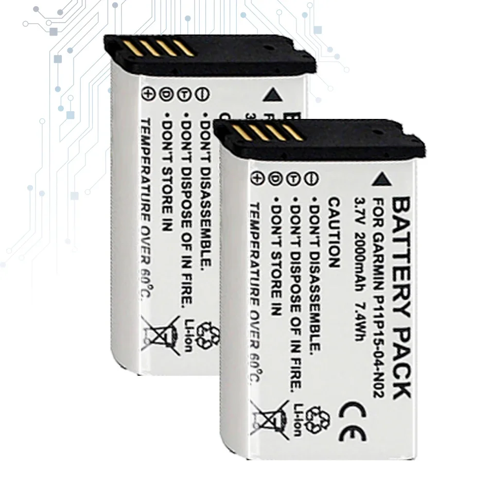 Batteria 2000Mah 361-00053-00 3610005300 Per Garmin Montana 650 650T 600 Virb Gps Bateria