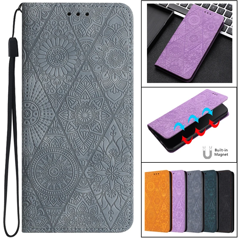 S23 Ultra Capa Per Samsung Galaxy S23 Ultra Plus Custodia Vintage In Rilievo Per S 23 Ultra S 23 Plus Portafoglio In Pelle Flip Stand Capa