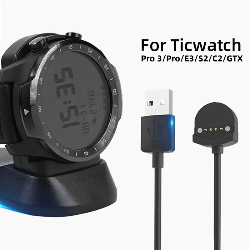 Caricabatterie Per Ticwatch Pro/E3/Pro 3/Pro 3 Gps/Pro 3 Lte Dock Di Ricarica Rapida Usb Pro3 Smart Watch Charger Accessori