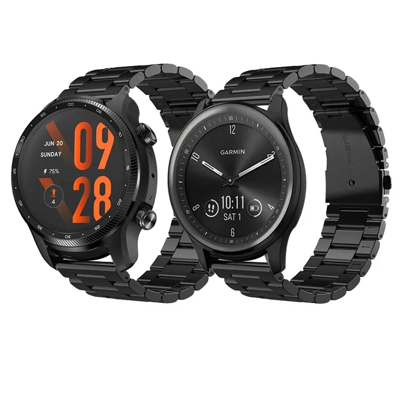 Cinturino In Acciaio Inossidabile Per Garmin Vivomove Sport Venu 2 Plus Bracciale Sportivo Per Cinturini Ticwatch Gtx Gtk Per Xiaomi Watch S1