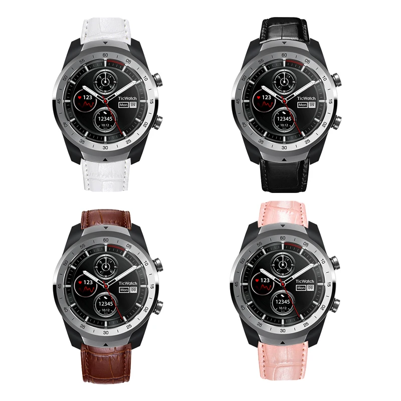 Cinturino Cinturino In Pelle Di Qualità Per Ticwatch Pro 3 E2 S2 Gtx Per Huami Garmin Samsung Huawei Cinturino Di Ricambio 20Mm 22Mm