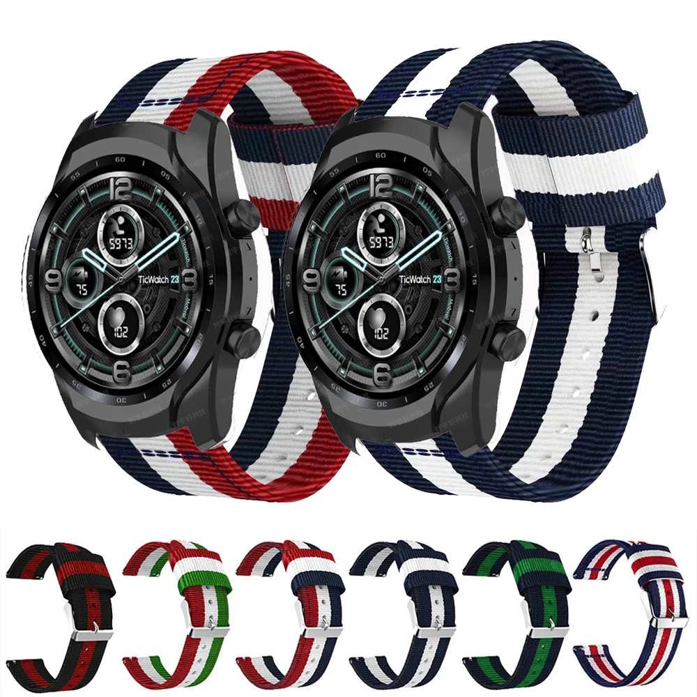 Cinturino Per Orologio Per Ticwatch Pro 3 Cinturino Sportivo In Nylon Ultra Gps Per Cinturino Orologio Ticwatch Pro X/2020/Pro 3 Lte/Gtx/E2/S2/E3 E/Gt