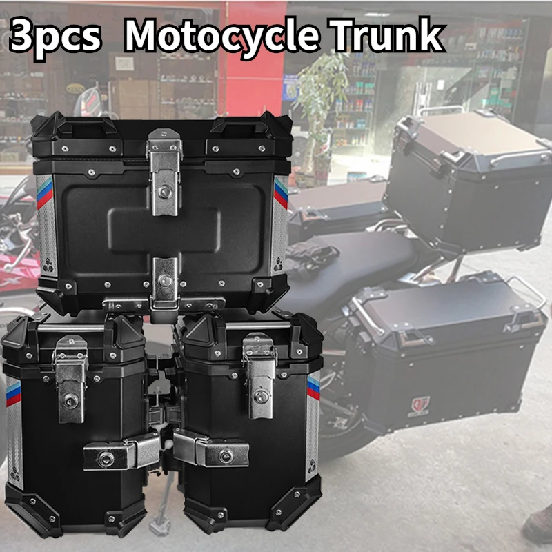 35L Universale Moto Posteriore Top Box Laterale Portapacchi Top Case Para Motos Storage Trunk Lock Cassetta Degli Attrezzi Da Viaggio Aluminium Muslim