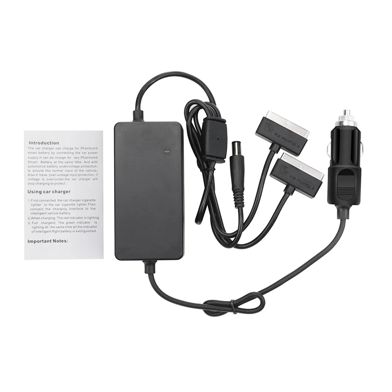Caricabatteria Da Auto Per Dji Phantom 4 Pro Advanced Drone Battery Caricatore Per Veicoli Con Telecomando Ricarica Portatile Veloce Da Viaggio All'Ap