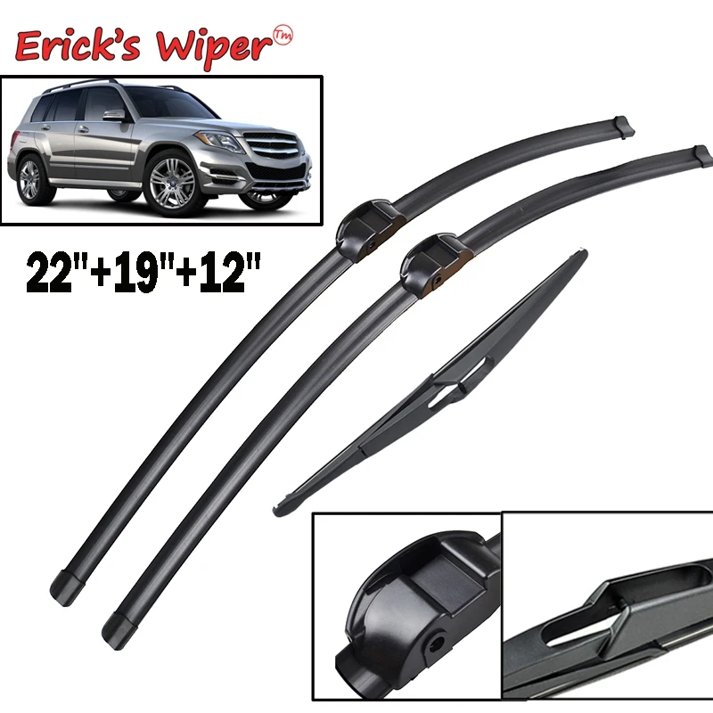 Erick Delle Tergicristallo Con Guida A Sinistra Anteriore E Posteriore Wiper Blades Set Per Mercedes-Benz Glk-Class X204 2008 - 2014 Parabrezza Parabr