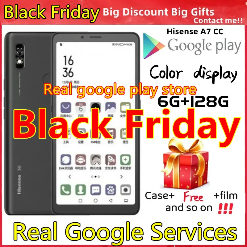 Google Play Hisense A7 Cc Schermo A Inchiostro A Colori Da 6.7 Pollici Display Eink E-Reader 6Gb + 128Gb Full Internet 5G Hisense A7Cc Phone
