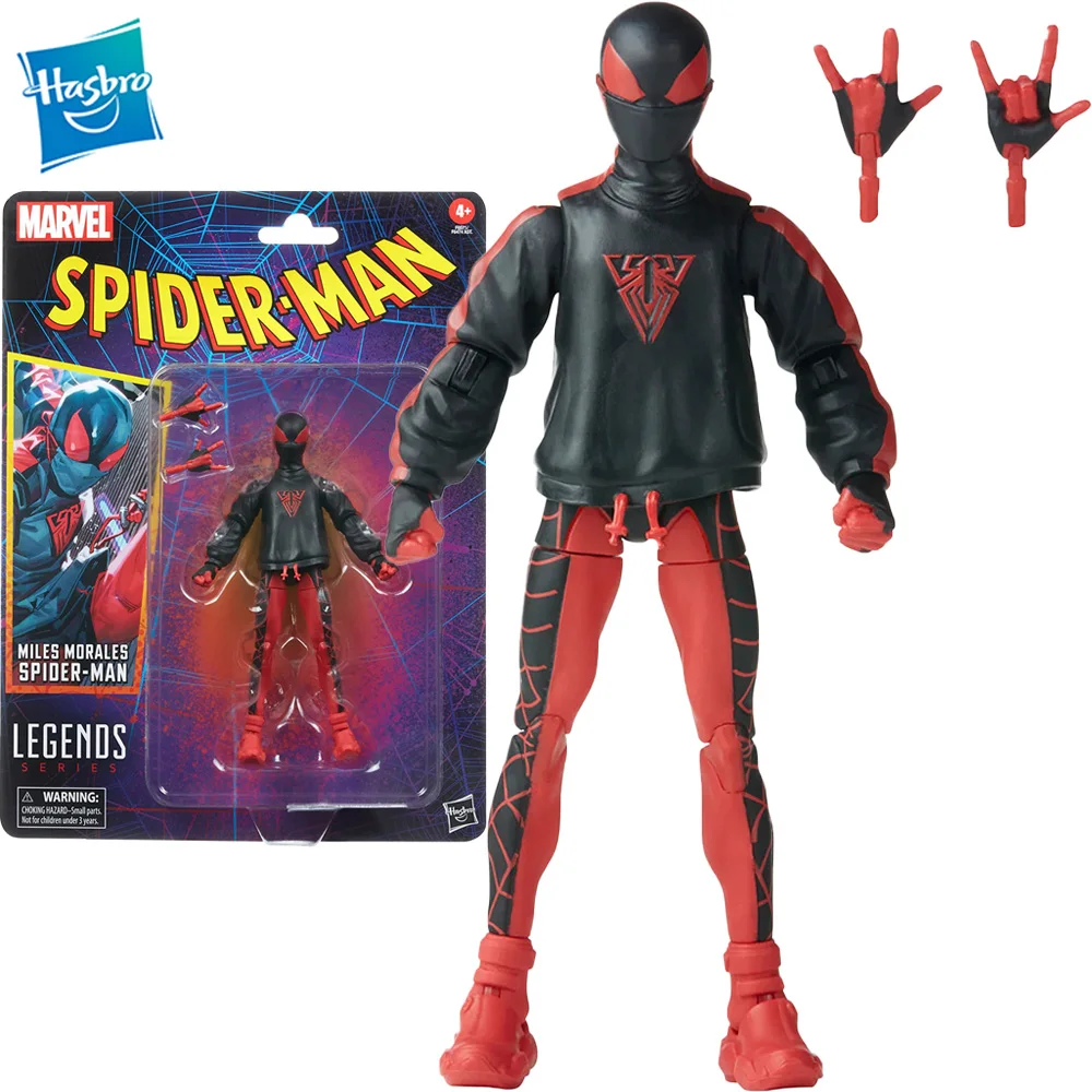 [Disponibile] Novità Marvel Legends Miles Morales Spider-Man Vintage Packaging Series Action Figure Model Toy Gift 6 Pollici