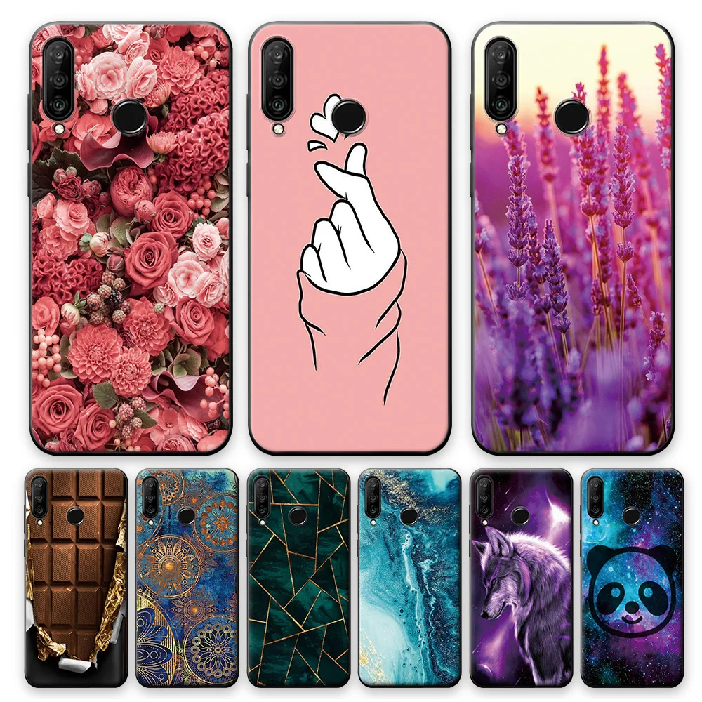 Per Huawei P30 Pro Custodia Cover P30 Lite Custodia Morbida In Silicone Per Huawei P30 Lite Paraurti Posteriore Protettivo Per Fiori Per Huawei P30