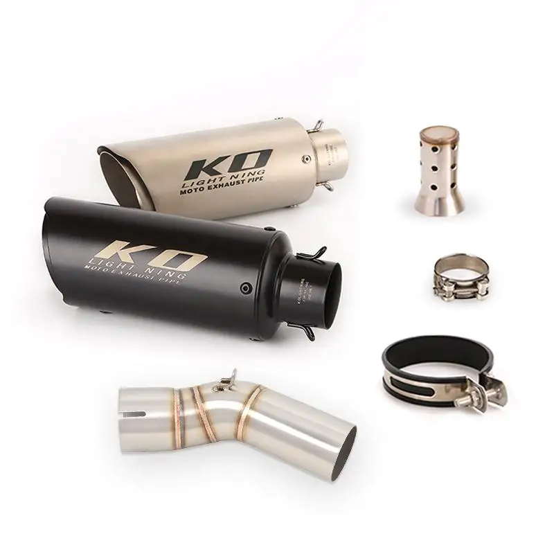 Fuga Slip On Per Kawasaki Zx10R 2011-2022 Moto Mid Connect Link Pipe Keep Catalyst 51Mm Marmitta Baffler Acciaio Sainless