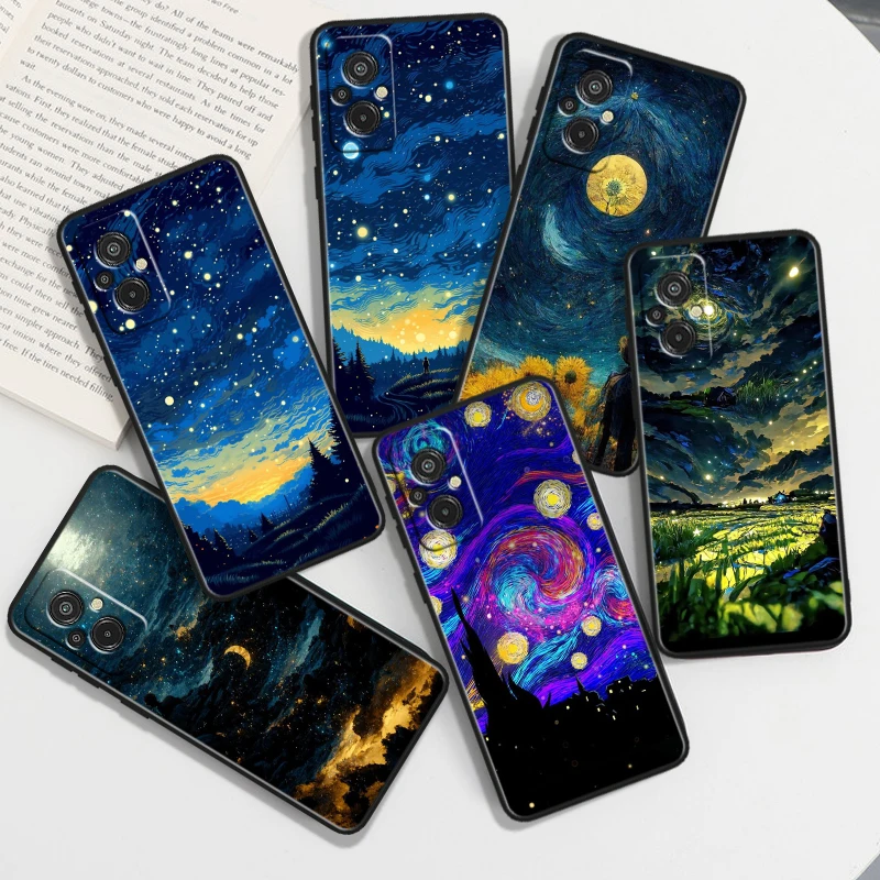 Langit Berbintang Van Gogh Per Xiaomi Redmi 12C 11A 11 10C 10X 9T 9C 9At 9A 8A 7A S2 6A A1 Plus Custodia Morbida Nera In Tpu Per Telefono