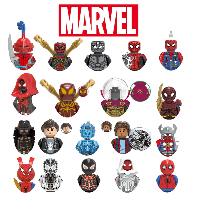 Disney Legends Spiderman Bricks For Gift Mysterio Building Blocks Mini Action Figures Mattoni Figurine Giocattoli Educativi Fai Da Te Regali
