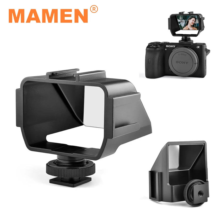Mamen Vlog Camera Flip Mirror Screen Con 3 Slot Per Scarpe Fredde Per Canon Sony A6000/A6300/A6500/A72/A73 Nikon Z6/Z7 Fuji Camera
