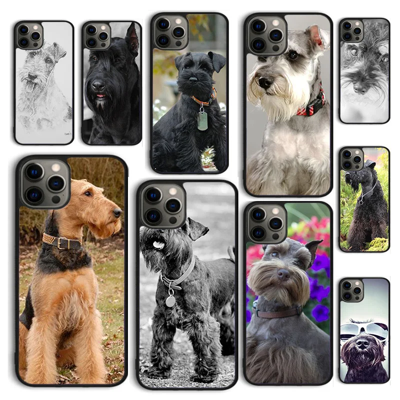 Autumu Cute Airedale Terrier Cover Per Telefono Per Cani Per Iphone 15 12 Mini X Xs Xr 11 13 14 Pro Max Se 2020 Apple 6S 7 8 Plus Coque