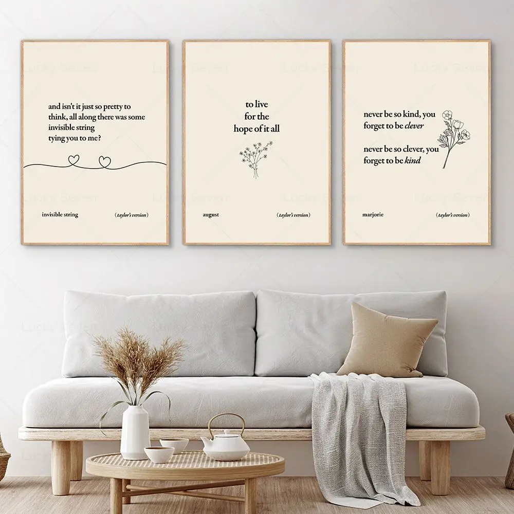 Stringa Invisibile Taylor-Swift Canvas Poster Singer Eras Tour Taylor Gift For Her Swift Lyric Gift For Girlfriend Wall Art Decor