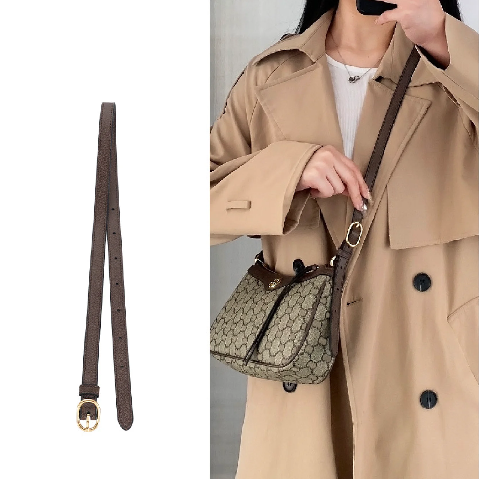 Adatto Per Gucci Shell Bag Extension Strap Ophdia Ascella Transformation Borsa A Tracolla Tracolla Tracolla Tracolla Fai Da Te