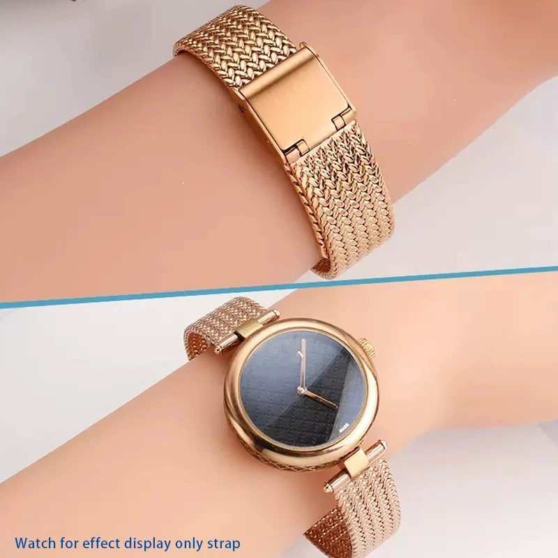 Il Cinturino In Acciaio Fine È Adatto Per La Catena Dell'Orologio Da Donna Gucci Ya141401 Ya141501 G-Ucci Cintura In Rete Accessori Per Orologi Dentel