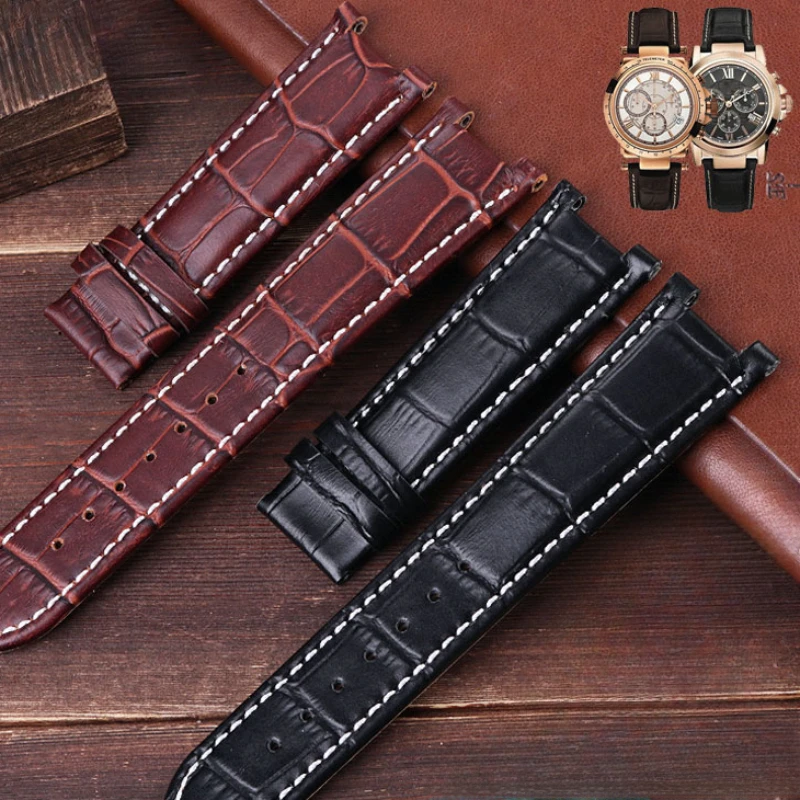 Cinturino In Vera Pelle Con Interfaccia Concava Con Motivo A Nodo Di Bambù Per Gucci Indovina Cartier Pasa Men Con Cinturino Per Orologio Da 20 22Mm
