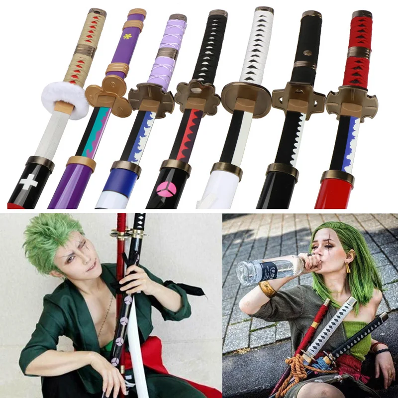 Roronoa Zoro Katana Sword Anime Cosplay Trafalgar Law Kitetsu Yama Shusui Japanese Samurai Wood Toy Swords Decorazione Catana