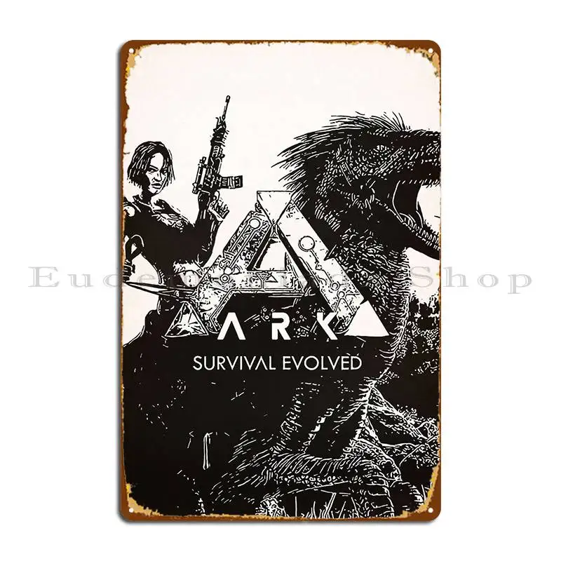 Ark Survival Evolved Metal Sign Crea Classic Decoration Cinema Print Tin Sign Poster