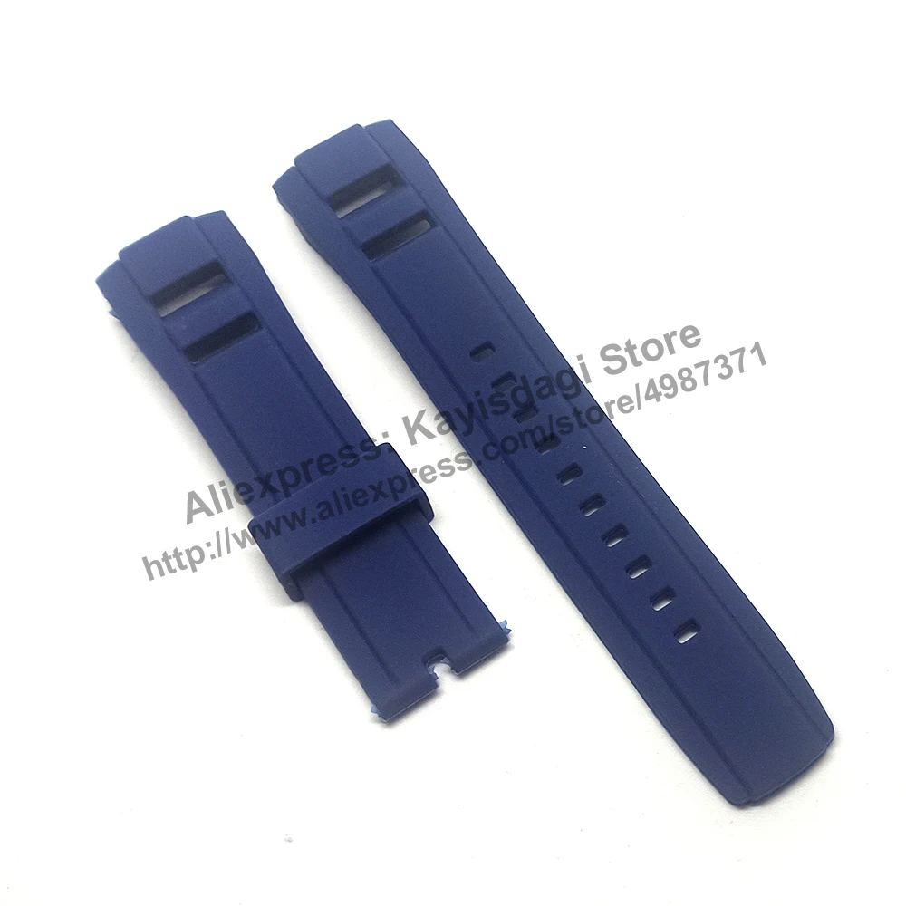 Cinturino Per Cinturino In Gomma Blu Da 22Mm Compatibile Per Seiko Velatura Muslimex-Snaf59P1