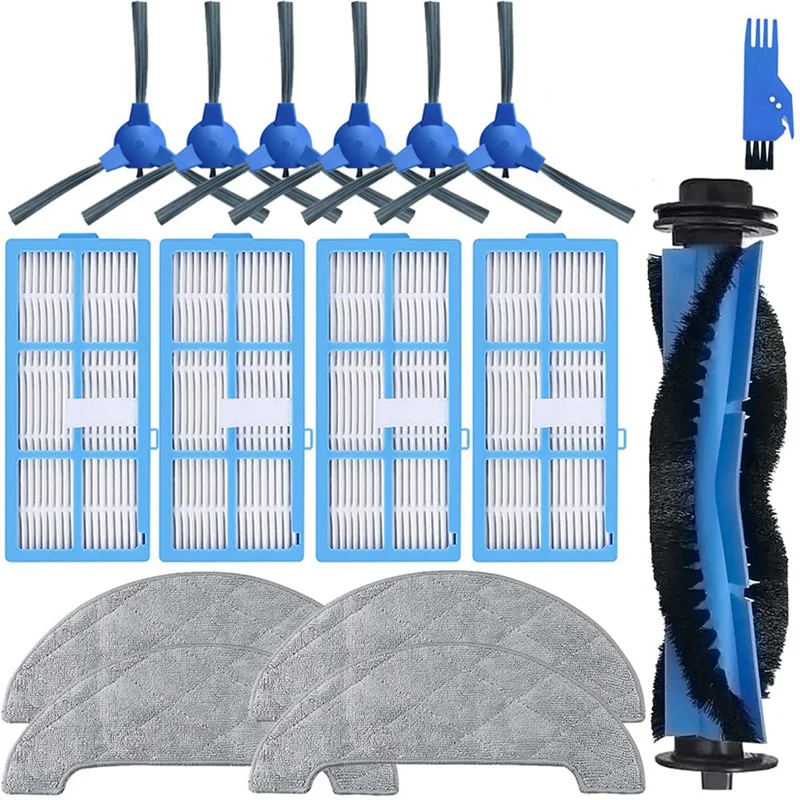 Replacement Parts Main Brush Side Brush Hepa Filter Compatible For Proscenic 850T Robot Vacuum Cleaners Accessories