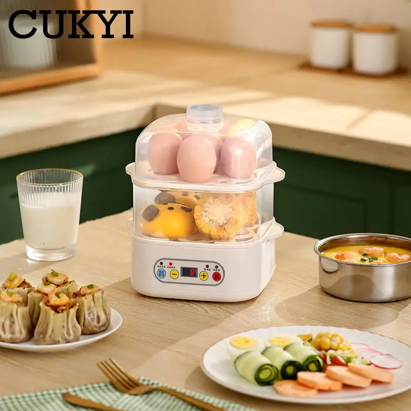 Mini Food Steamer Multi-Layer Combination Egg Boiler Scaldavivande Fornello Di Riso Prevenzione Della Combustione A Secco Strumento Per La Produzione 