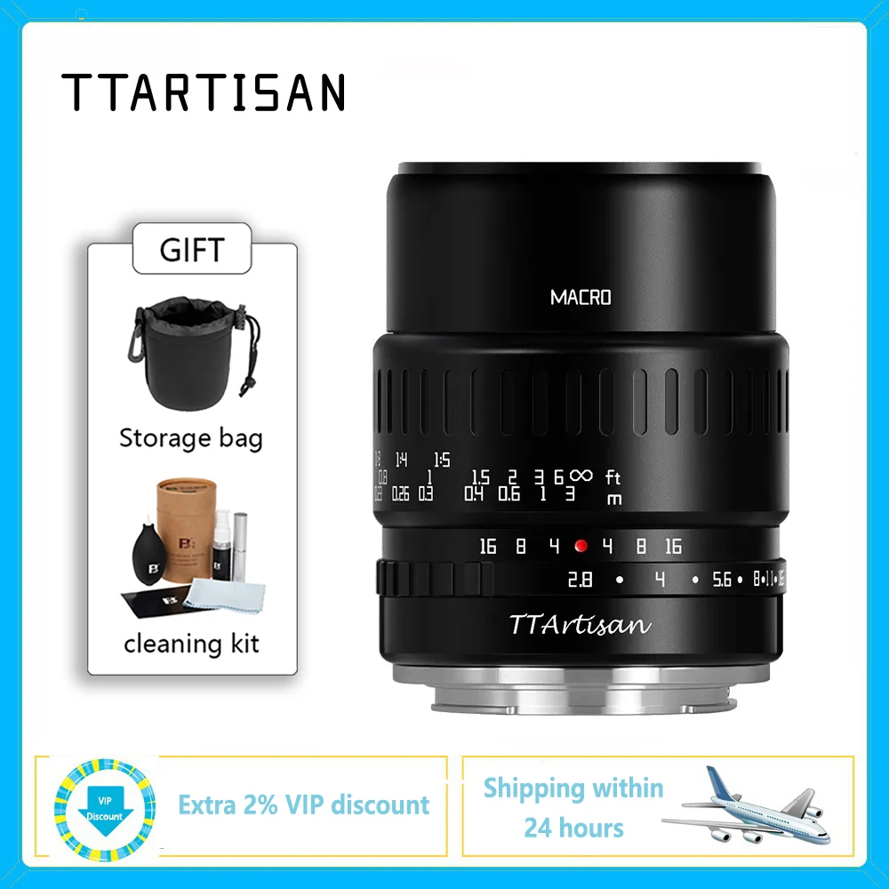 Obiettivo Macro Ttartisan 40Mm F2.8 Per Fotocamera Sony E Mount A6600 Fujifilm Xt4 Xa Xe X-Pro Canon M50 Panasonic Olympus M43 Nikon Z30