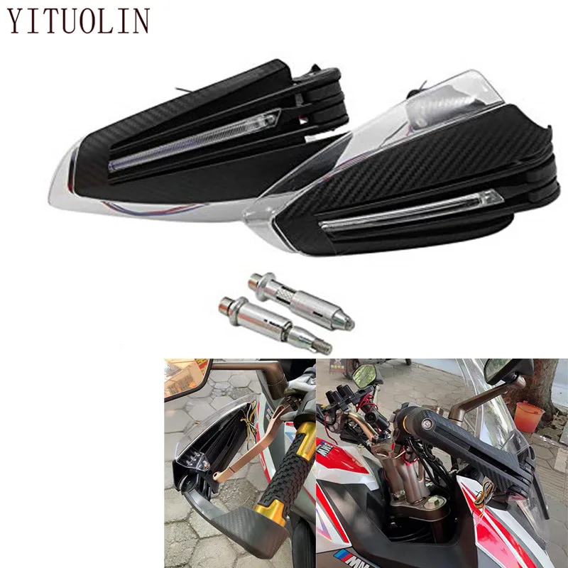 Protezione Scudo Paramano Moto Led Per Kawasaki Z650 Vulcan 500 Kle 500 Vn 800 Z900 Vn900 Zx10R 2005 Vulcan S 650