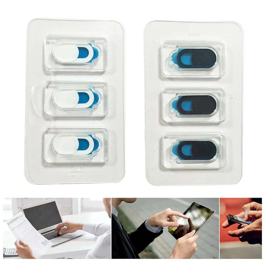 Webcam Cover Shutter Magnet Slider Plastic Universal Antispy Camera Cover For Xiaomi Laptop Ipad Macbook Tablet Privacy Sticker