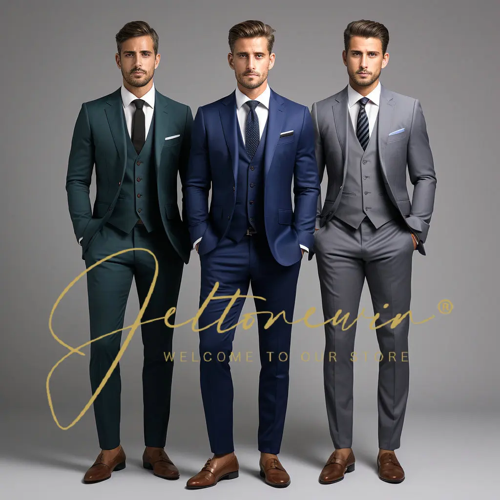 Giacca Uomo Vestito Slim Fit Smoking Da Sposa Sposo Abiti Da Festa Costume Homme Best Man Blazer Terno Masculinos Completo Trapstar