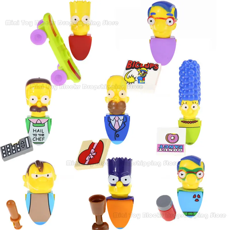 Kf6039 Simpsons-Figures Mini Action Toy Figures Mattoncini Compatibili Assemblare Bambole Giocattoli Regalo Di Compleanno Per Bambini