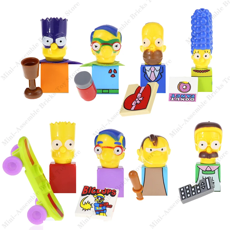 Kf6039 Simpsons-Figures Mini Action Toy Figures Mattoncini Compatibili Assemblare Bambole Giocattoli Regalo Di Compleanno Per Bambini