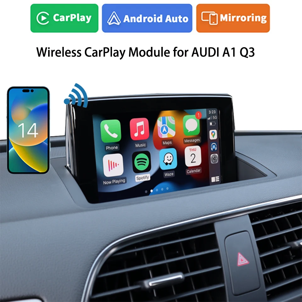 2024 Nuove Mappe Messaggio Telefonico Musica Più App A1 Q3 Carplay Per Sistema Di Fabbrica Display Navigatore Originale Audi