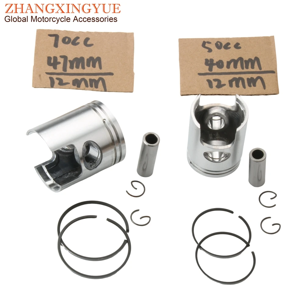 50Cc 70Cc 40Mm 47Mm Kit Pistone Per Gilera Easy Moving Ice Stalker Naked Storm Typhoon Xr 50 Ac 2 Tempi Scooter Engine