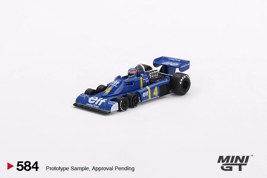 Mini Gt64 Tyrrell P34 #4 Patrick Depailler1976 Svedese Gp 2Nd Place Mgt00584-Ch Diecast Model Car Toy Collection Gift