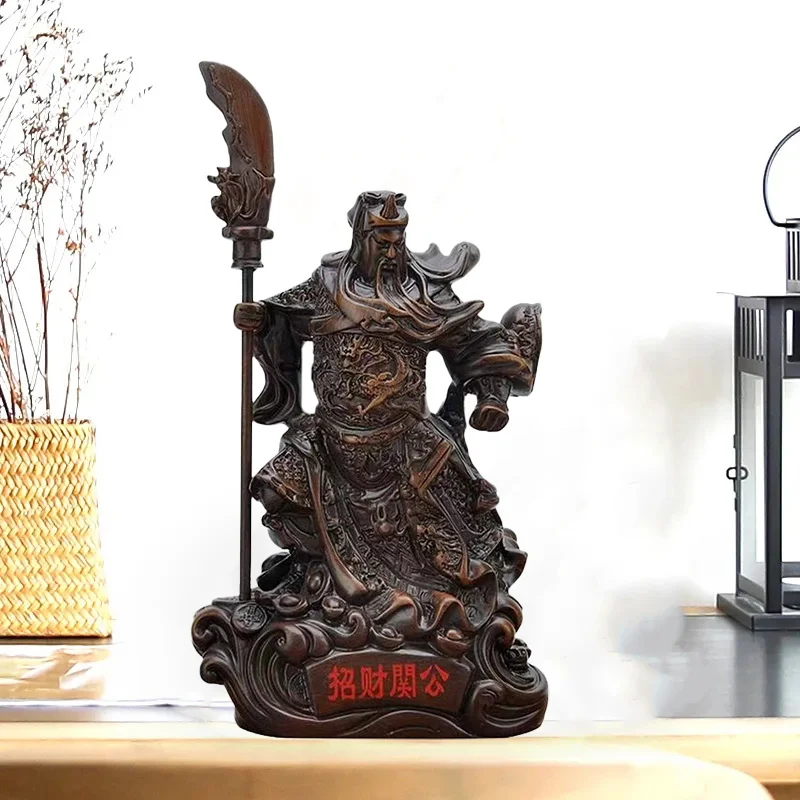 Cinese Feng Shui Guan Gong Statua Scultura In Resina Figura Mitologica Storica Home Room Office Wealth Gathering Statue